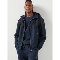 Boss H-Cireno4 Nikel Logo Hooded Lightweight Jacket - Navy