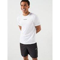 Calvin Klein Sport Ck Icon Short Sleeve Performance T-Shirt - White