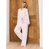 Jim Jam The Label Jim Jam Bow Traditional Pyjama Set - Neutral