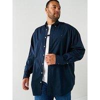 Tommy Hilfiger Big & Tall Flex Poplin Long Sleeve Shirt - Navy