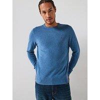 Tommy Hilfiger Essential Cotton Crew Neck Knitted Jumper - Blue