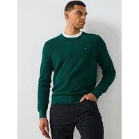 Tommy Hilfiger Essential Structure Crew Neck Knitted Jumper - Dark Green
