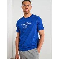 Tommy Hilfiger Stack Graphic Logo T-Shirt - Bright Blue