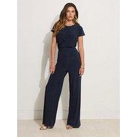 Long Tall Sally Twist Front Jumpsuit - Blue