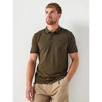 Boss Parlay 190 Regular Fit Pipe Trim Pique Polo Shirt - Khaki