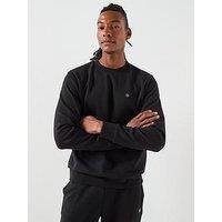 Boss C-Sharpe 01 Regular Fit Nikel Logo Crew Sweat - Black