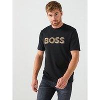 Boss H-Thompson 656 Corporate Print T-Shirt - Black