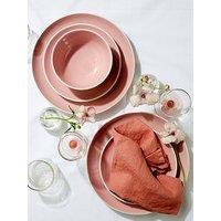 Waterside 12Pc Pink With White Rim Coupe
