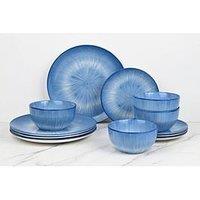 Waterside 12Pc Blue Star Reactive Glaze