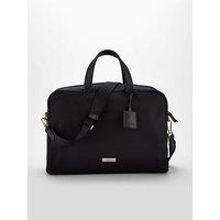 Calvin Klein Sleek Large Commuter Work Satchel Bag - Black