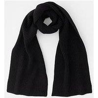 Calvin Klein Ck Metal Wool Rib Scarf - Black