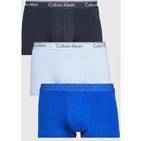 Calvin Klein Underwear 3 Pack Microfibre Low Rise Trunks - Blue
