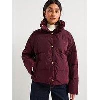 Tommy Hilfiger Padded High Neck Coat - Red