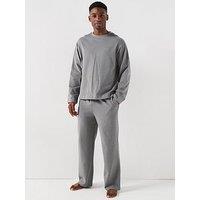 Calvin Klein Loungewear Long Sleeve T-Shirt Pyjama Set - Grey