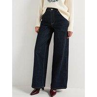 Tommy Hilfiger 70'S Styled Wide Leg High Waisted Jean - Black