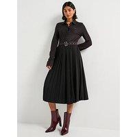 Tommy Hilfiger Polo Long Sleeve Midi Dress - Black