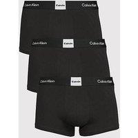 Calvin Klein Underwear 3 Pack Graphic Logo Trunks - Black