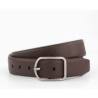Calvin Klein Round Buckle Leather Belt - Brown