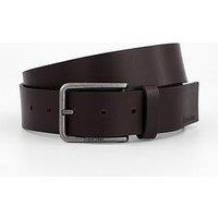 Calvin Klein Warmth Buckle Leather Belt - Brown