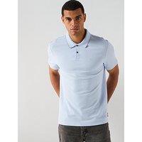 Calvin Klein Refined Classic Tipped Polo Shirt - Light Blue