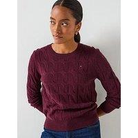 Tommy Hilfiger Soft Wool Cable Knit Jumper - Red
