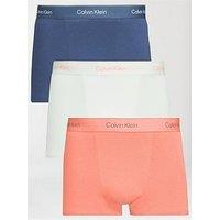 Calvin Klein Underwear 3 Pack Relaxed Dart Icon Cotton Stretch Trunks - Assorted