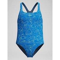 Speedo Girls Hyperboom Allover Medalist - Blue