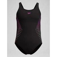 Speedo Girls Placement Muscleback - Black