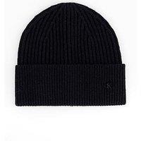 Calvin Klein Ck Metal Logo Wool Beanie - Black