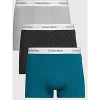 Calvin Klein Underwear 3 Pack Icon Cotton Stretch Boxer Brief - Blue