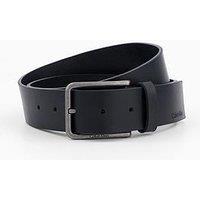Calvin Klein Warmth Buckle Leather Belt - Black