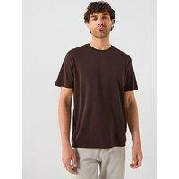 Calvin Klein Supima Chest Embroidered Logo T-Shirt - Brown