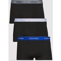 Calvin Klein Underwear 3 Pack Icon Cotton Stretch Low Rise Trunks - Black