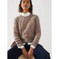 Tommy Hilfiger Soft Wool Cable Knit Jumper - Beige