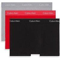 Calvin Klein Underwear 3-Pack Relaxed Dart Icon Cotton Stretch Trunks - Assorted