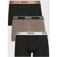 Boss Bodywear 3 Pack Power Corporate Design Trunks - Black