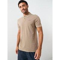 Boss Prime Garment Dyed Polo Shirt - Dark Beige