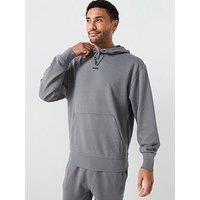 Boss Centre Logo Overhead Hoodie - Light Grey