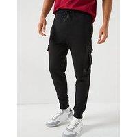Boss Seteam Cargo Cuff Joggers - Black