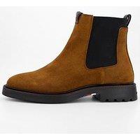 Tommy Hilfiger Comfort Suede Chelsea Boots - Brown