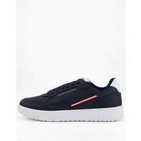 Tommy Hilfiger Th Basket Core Stripe Trainers - Navy