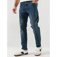 Boss Onyx Tapered Fit Jeans - Dark Wash