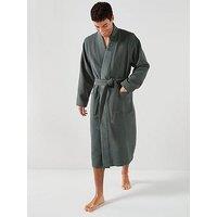 Boss Bodywear Waffle Kimono Robe - Green