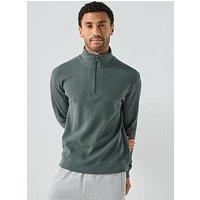 Boss Bodywear Structure Waffle 1/4 Zip Top - Grey