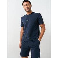 Boss Unique Global Stripe Taped Loungewear T-Shirt - Navy