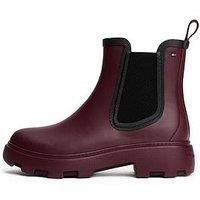 Tommy Hilfiger Lined Rainboots - Burgundy