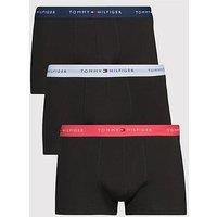 Tommy Hilfiger 3 Pack Signature Cotton Trunks - Black