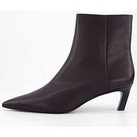 Calvin Klein Ankle Boot With Kitten Heel - Brown