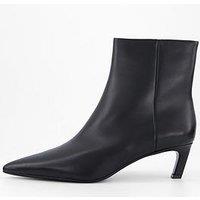 Calvin Klein Ankle Boot With Kitten Heel - Black