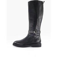 Calvin Klein Metal Logo Boots - Black